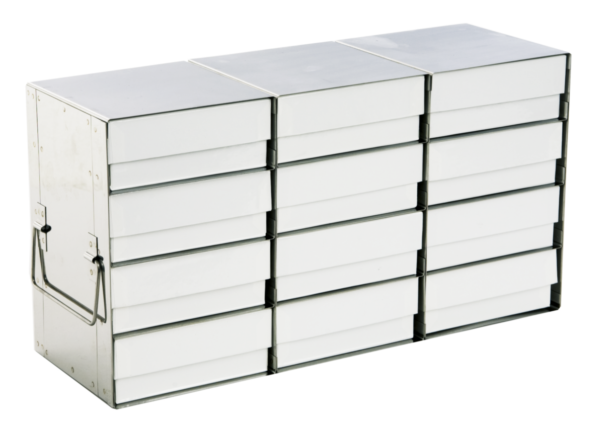 Racks pour congélateur vertical pour boîtes de conservation standards,  acier inoxydable (accès latéral) - STARLAB