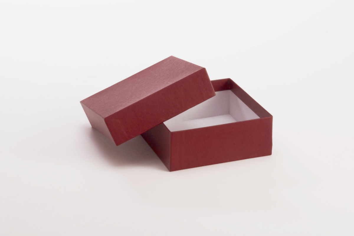 100Place 50mm High Cardboard Box, Red STARLAB