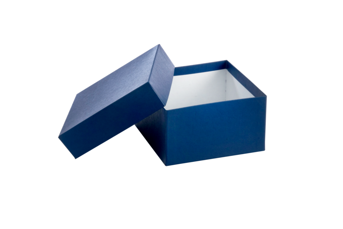 49Place 75mm High Cardboard Box, Blue STARLAB