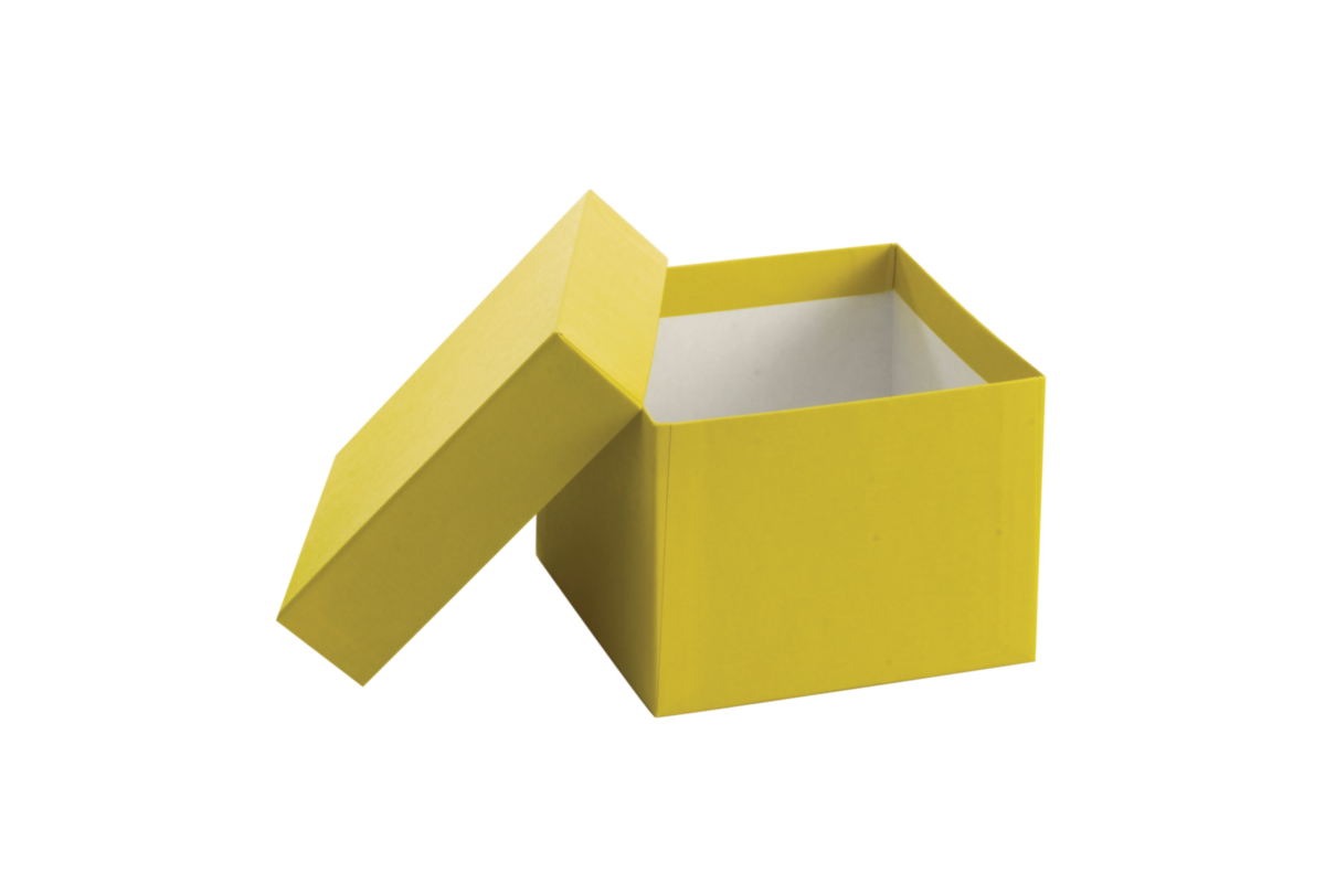 100mm High Cardboard Box only, no dividers, Yellow STARLAB
