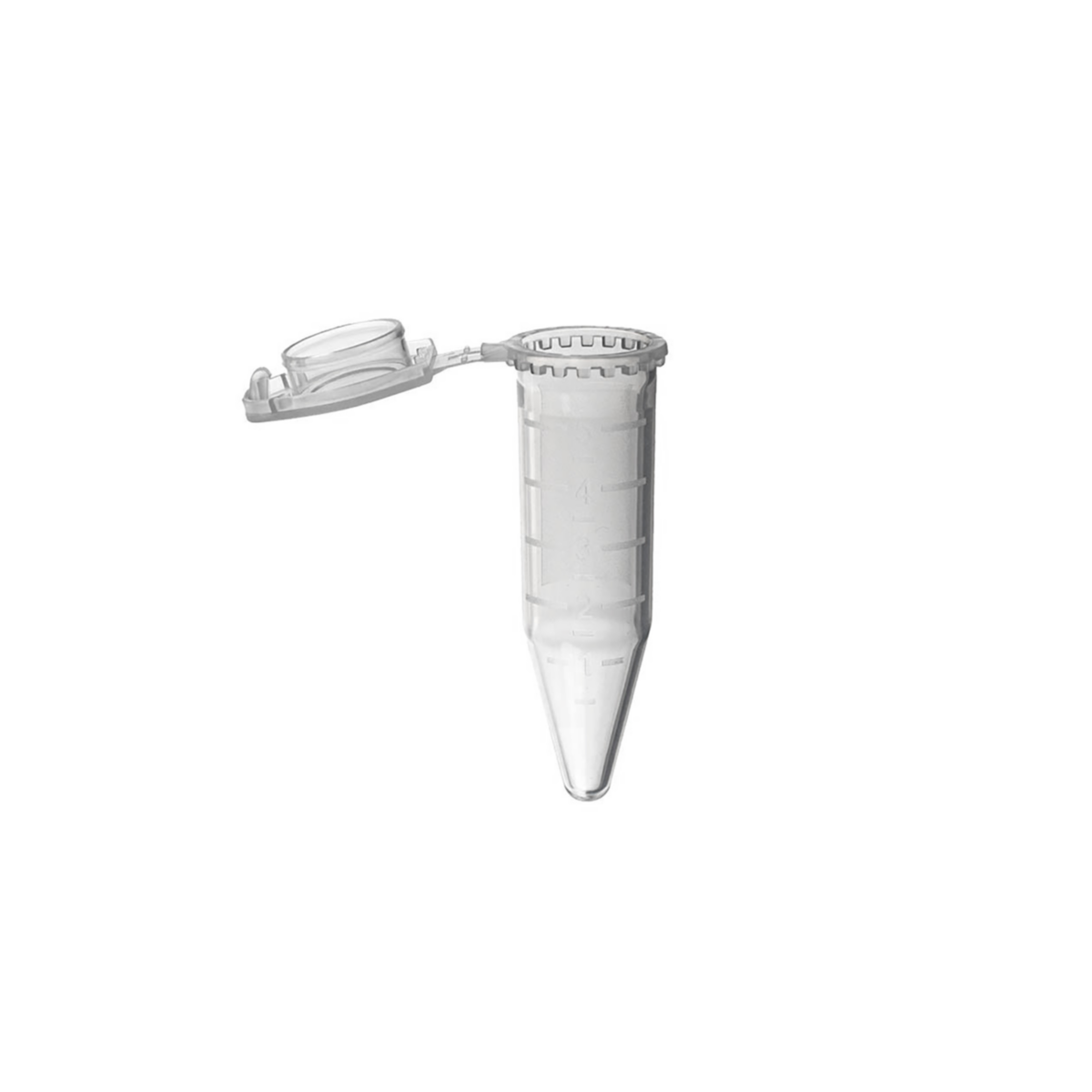 Tube de centrifugeuse, 5 ml, capuchon à encliqueter, conique, naturel