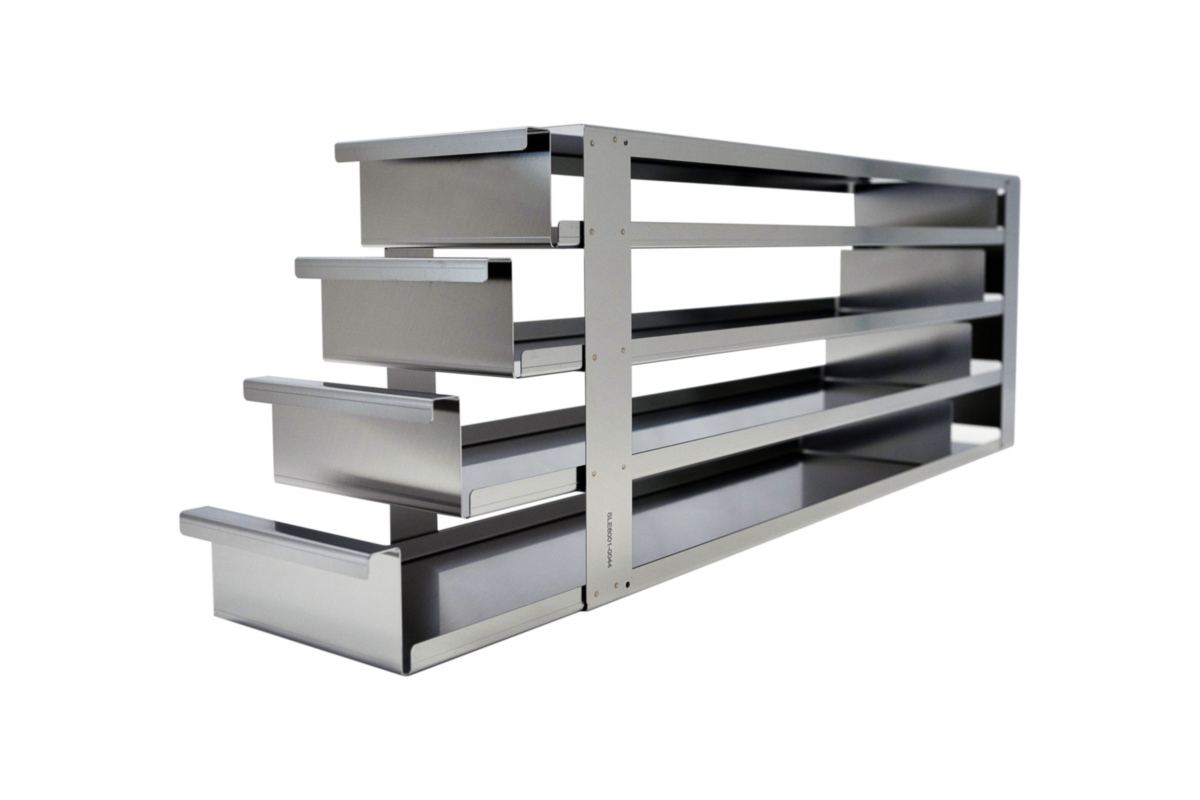 16Place Rack for Upright Freezer, Pull Out Shelves, (4x4) STARLAB