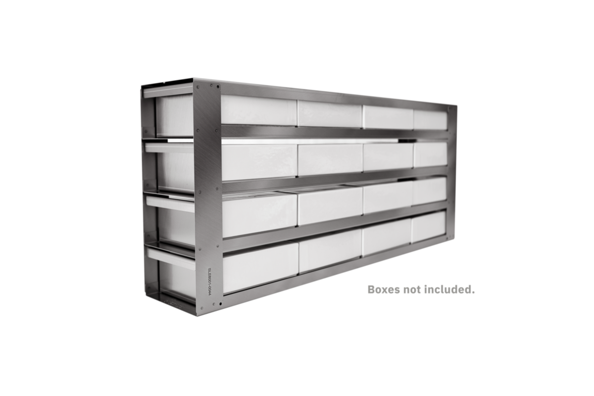 16Place Rack for Upright Freezer, Pull Out Shelves, (4x4) STARLAB