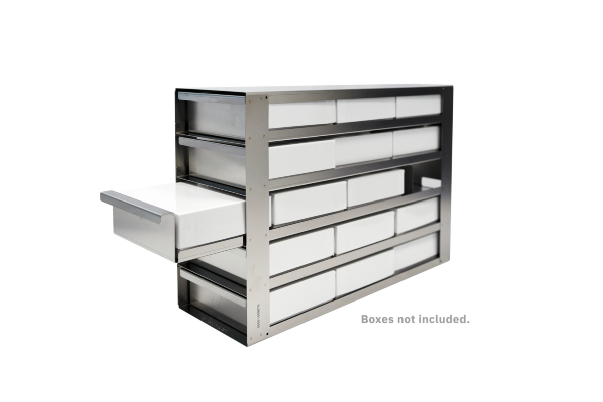 15Place Rack for Upright Freezer, Pull Out Shelves, (3x5) STARLAB