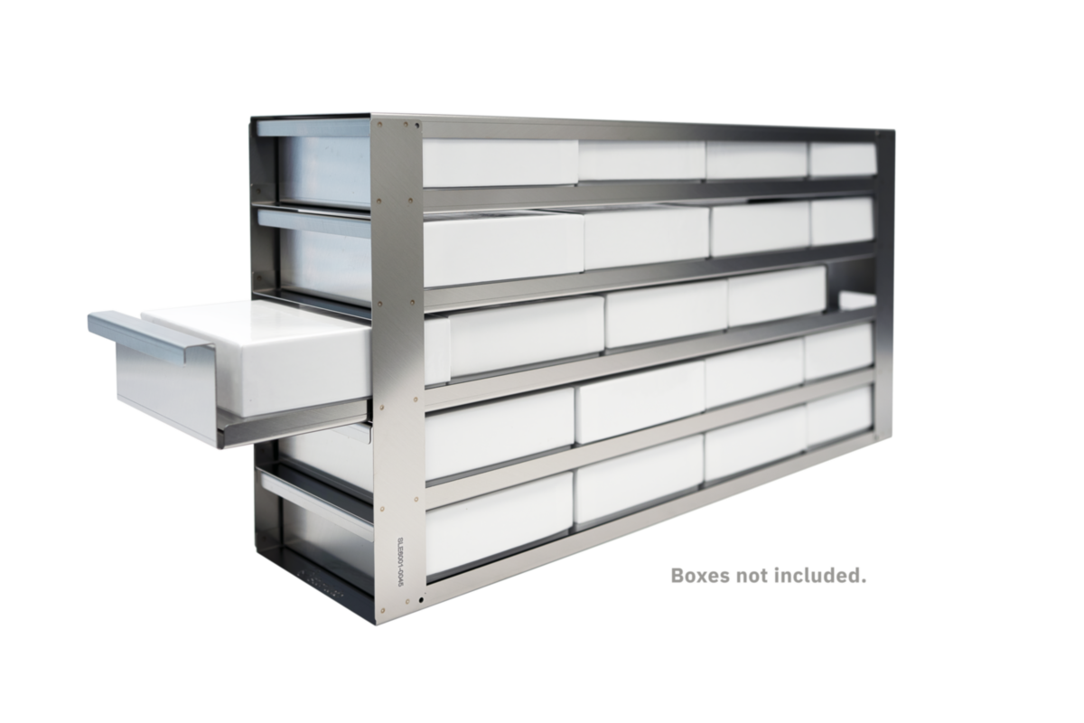 20Place Rack for Upright Freezer, Pull Out Shelves, (4x5) STARLAB