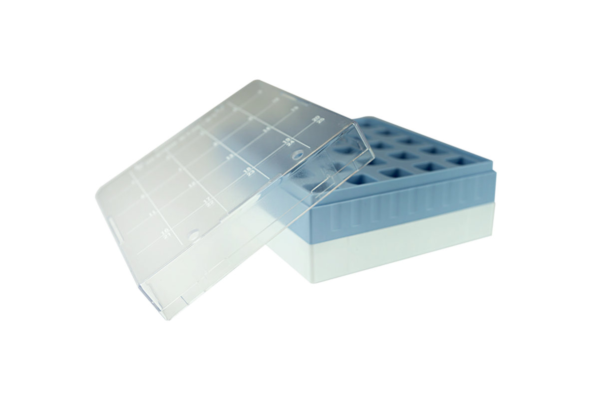 Square polypropylene 49-place freezer storage box - USA Scientific, Inc