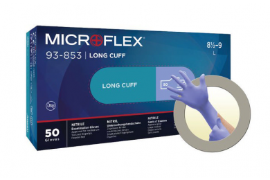 Image – Microflex (93-843) Nitrile Glove, Extended Cuff