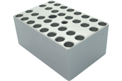 Image – Bloc de métal pour mini bain à sec (pour 32 tubes PCR de 0,2 ml)