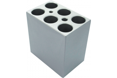 Image – Blocs de métal pour mini bain à sec (pour 6 tubes de centrifugation de 15 ml)