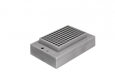 Image – Blocs de métal pour systèmes de bain à sec mono & double bloc - Pour plaque 96 puits<br />(mono bloc)