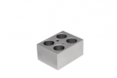 Image – Blocs de métal pour systèmes de bain à sec mono & double bloc - Pour 4 tubes de centrifugation<br />de 50 ml