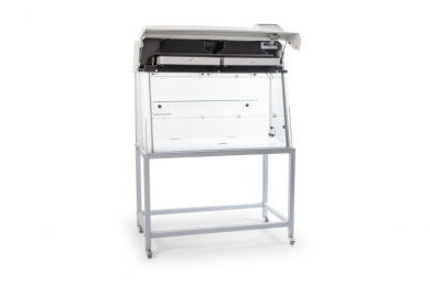 Image – GuardOne<sup>&reg;</sup> Workbench 48' with trolley - Tool-free HEPA filter* exchange in just 2 minutes.